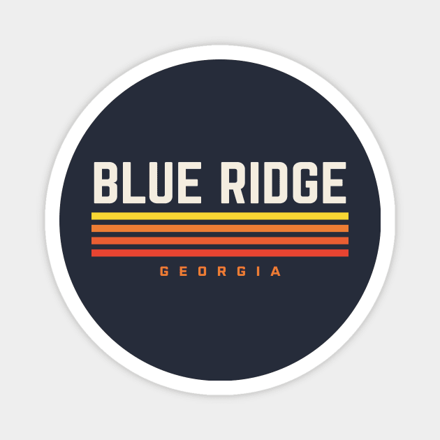 Blue Ridge Georgia Retro Vintage Stripes Magnet by PodDesignShop